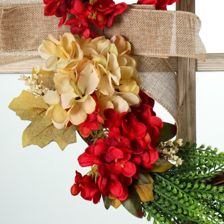 The wreath on the door is interior "willow wreath with flowers" d = 40 cm-2