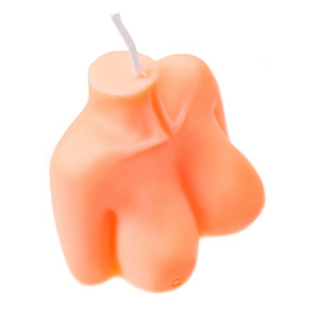Candle Pecado BDSM "Women's Silhouette", Orange color, 49 g-5