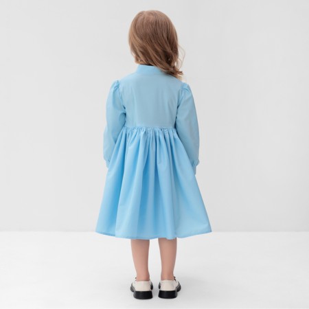 Платье для девочки MINAKU: Cotton collection цвет голубой, рост 128-5