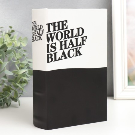 Safe Brush tree to the leatherette "World Half Black" 21x13x5 cm