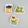 Set of stickers "February 23", 5 x 5 cm