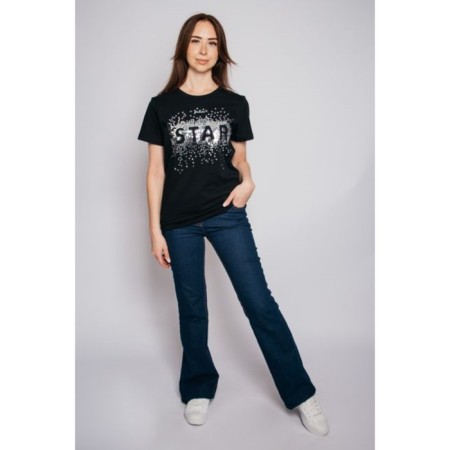 Women's T -shirt Let’s Go, size 44, black color-1
