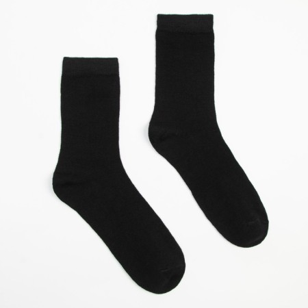 Men's woolen socks "Super fine", black color, size 41-43