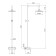 Shower system Accoona A8392-1, one-leaf, with a tropical shower, chrome