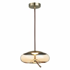 Люстра подвесная St Luce. SL6108.303.01. Ozzio. 1х10 Вт, LED, 3000K, 500 Lm, 30х30х16 см, цвет бронза
