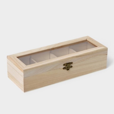 Box for storing tea bags "Ahmadabad", 4 cells, 25 × 10 × 6.5 cm