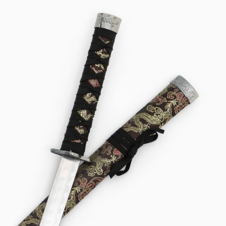 Souvenir weapon "Katana", black scabbard with patterns in the form of a dragon, 70 cm-4