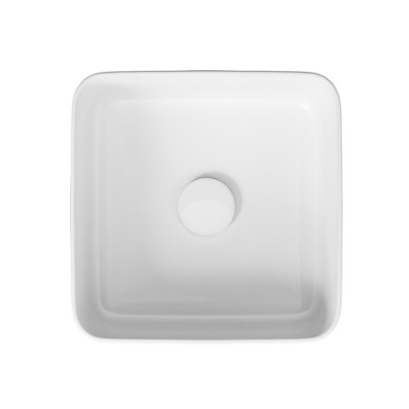 The built -in sink Cersanit Crea 35, Square, on the countertop, white-1