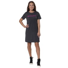 Women's tunic with short sleeve, size 44, dark gray color