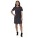 Women's tunic with short sleeve, size 44, dark gray color