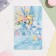 Postcard "Happy anniversary! 55" Congrev, embossing, blue background, 12.5 x 19.5 cm