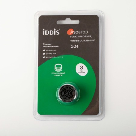 IDDIS 996P24B1SM, external thread, D = 24 mm, ABS plastic, chrome-8