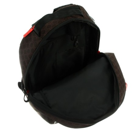Youth backpack 39 x 30 x 17 cm, ergonomic back + usb and audio output, Devente Red Label, Beauty, Brown/Orange-6