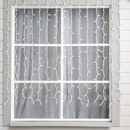 Garland "curtain" 2 x 1.5 m, IP65, UMS, white thread rubber, 360 LED, white glow, 220 V-2