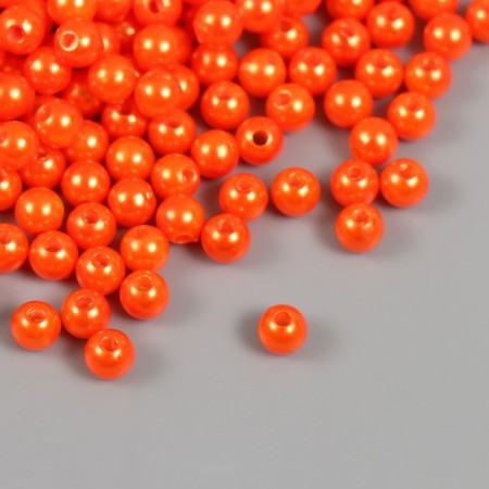 Set of beads "Pearls" D 6 mm, 250 g, carrot-1