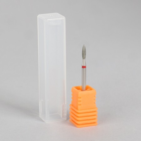 Diamond cutzes for manicure "Flame", small grain, 2.1 × 8 mm, in a plastic case-3