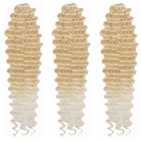 Hollywood Africolocons, 60 cm, 270 gr, the color is warm blond/white HKB613A/60 (Catherine)-1