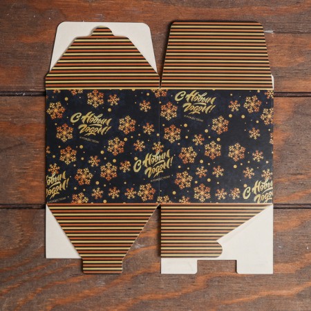Folding box "Snow pattern" 10 x 10 x 10 cm-3