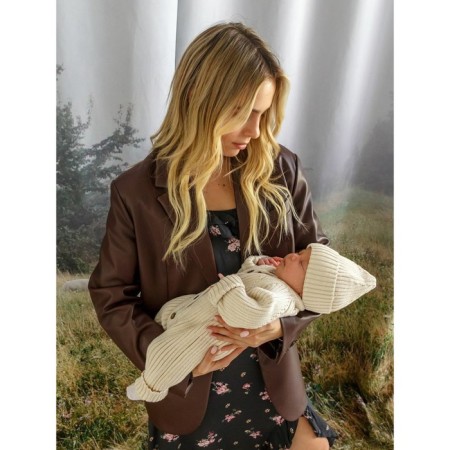 Cap with lapel Children's Amarobaby Pure Love Tot, size 42-44 cm, milk color-10