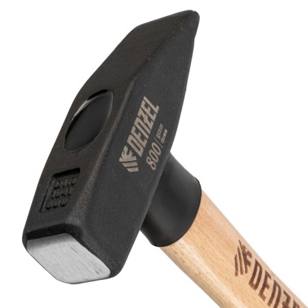 Denzel 10435 locksmith hammer, forged square steel, beech handle, 800 g-1