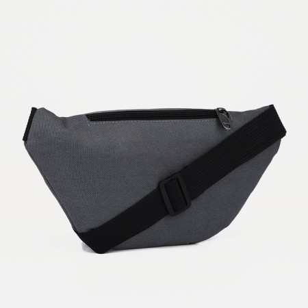 Lightning waist bag, external pocket, gray color-2