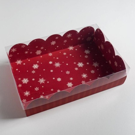 Gift box with PVC Happy New Year cover, 20 x 30 x 8 cm, New Year-3