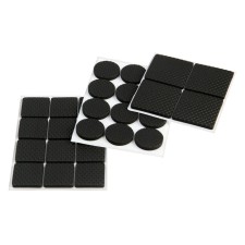 Set of linings of furniture, polymerx, 28 pcs., 2.5x2.5; D = 2.5; 3.8x3.8, black color
