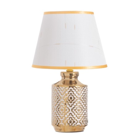 Table lamp "Claudia" 1x40W E14 white/gold 22x22x36cm-5