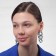 Earrings Metal “Chain” wide links, 3 pcs., Silver color