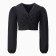 Women's shortened shirt MIST Summer Time, size 46, black