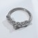 Piercing in the nose (cller) “Ring” branch, d = 10 mm, white color in silver