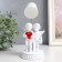 Souvenir Polystone Light "Lamp - Angels with heart" White mix 7.5x7.5x18 cm