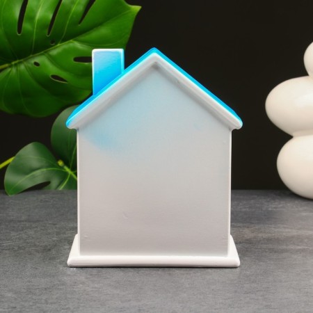 The piggy bank "House, for a new life" White, orange, green, 21 cm-3