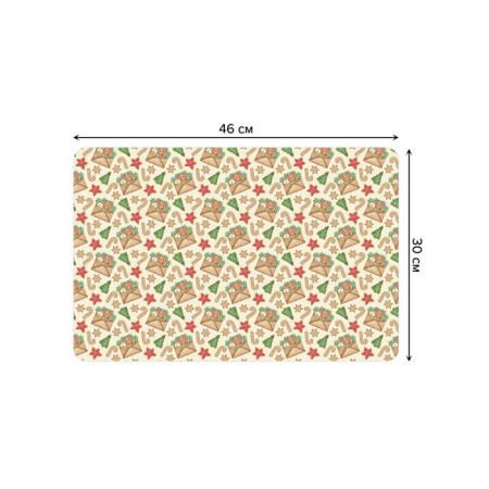 A set of napkins for setting the Christmas postcard, rectangular, rounded edges, size 30x46 cm, 4 pcs-2