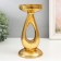 Polystone submission for 1 candle "drop" gold 10.5x10.5x20.5 cm