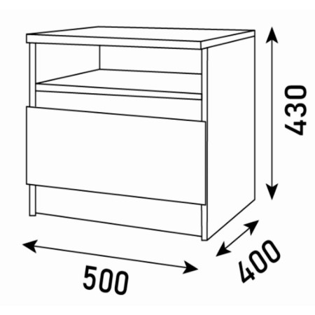 Tumbling bedside sail, 500x400x430, white/ Votan-2