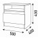 Tumbling bedside sail, 500x400x430, white/ Votan