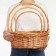 A set of wicker baskets (willow), 39x14/40 cm, 30x12/35 cm, 25x10/30 cm, 3 pcs., Light brown