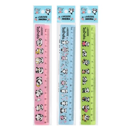 Ruler 16 cm Devente Panda, mix x 4 colors, cardboard box