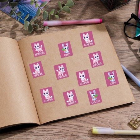 Paper stickers of the evaluation "Cat", 10.5 x 18 cm-2