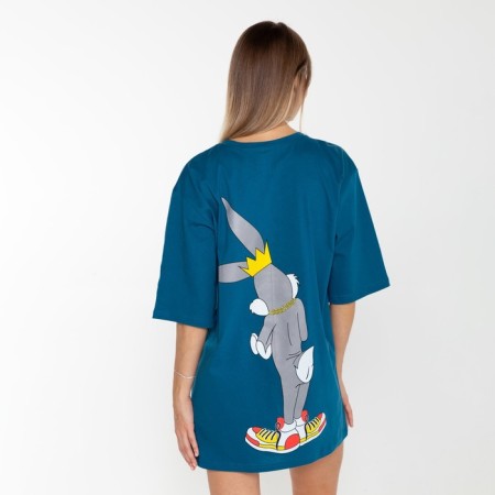 Homemade dress, turquoise color, size 44-5