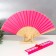 Fan bamboo, textiles h = 22 cm "monocet" in the box, fuchsia