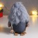 Interior doll "Santa Claus in a gray fur cap, skiing" 21x11x13 cm