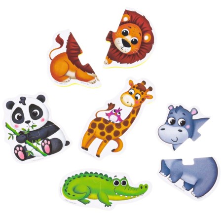 Soft puzzle for kids "Africa", 5 puzzles, crumb I-7
