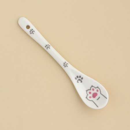Spoon souvenir "paw", ceramics, 2.5 x 12.5 cm.-1