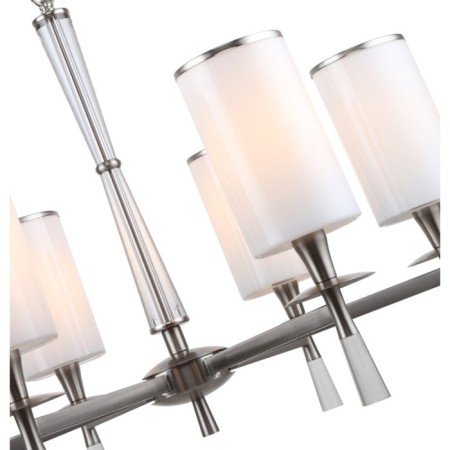 Suspended chandelier Leader 6x14 40w, size 66x66x64-99.5 cm, Nickel color-2