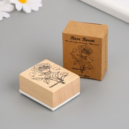 Printing wood, rubber "rose" 5x4x2.5 cm