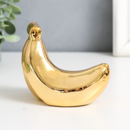 Souvenir Ceramics "Bueau of bananas" gold 8x7.5x7.5 cm-3