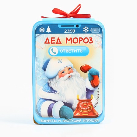 Сладкий детский новогодний подарок «Дед мороз» + растущая игрушка , 500 г-4