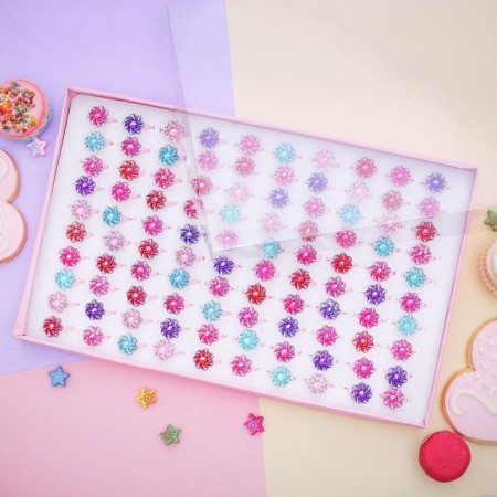 Children's ring "chosen" shine of flowers, color mix, dimensionless-4